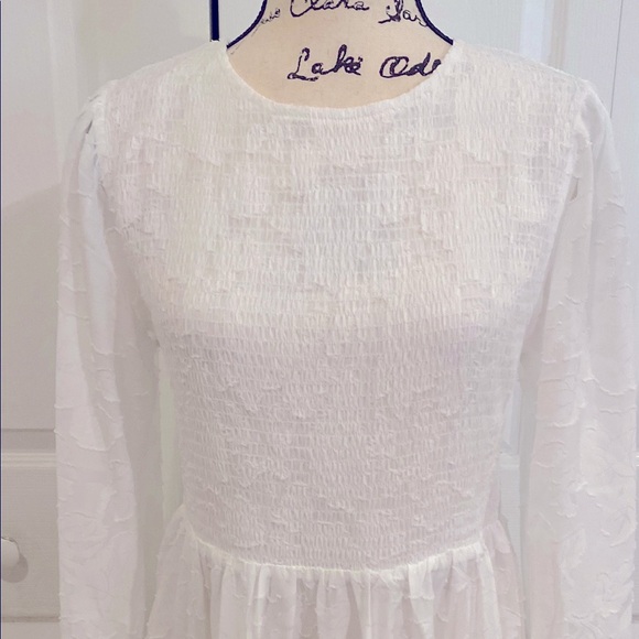 Chic LACE Long Sleeve White Dress - Picture 2 of 12